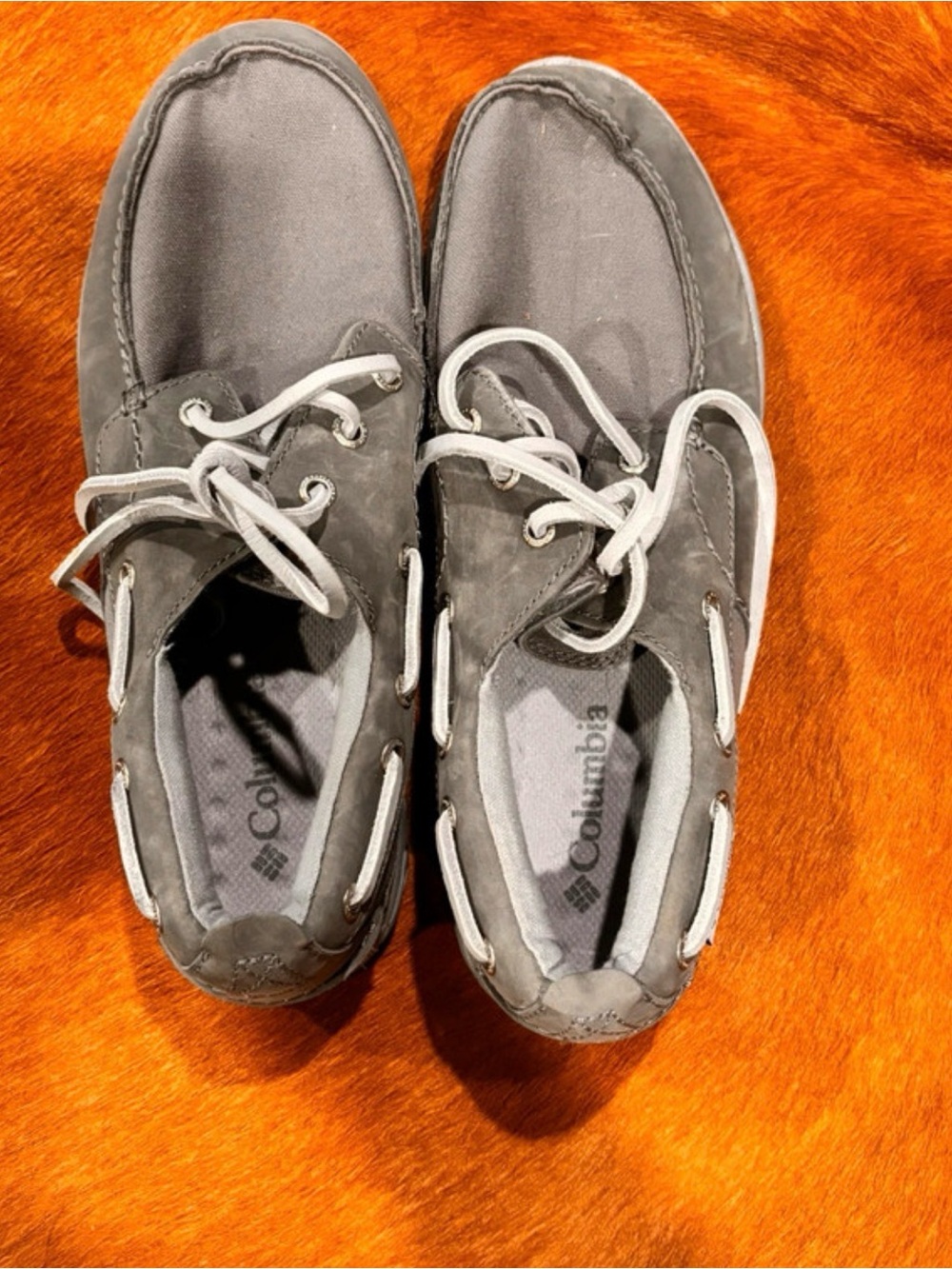 Columbia Men's Gray Lace-Up Boat Shoes